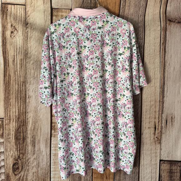 Puma X Arnold Palmer Polo Shirt Golf Pink Floral UPF 40 XXL NWT - Picture 2 of 10